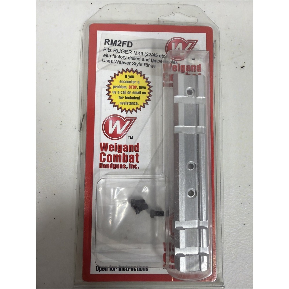 Weiland Combat Weig-a-Tinny  Base‎ 1-Piece Weaver-Style Ruger Mk11 22/45- RM2FD